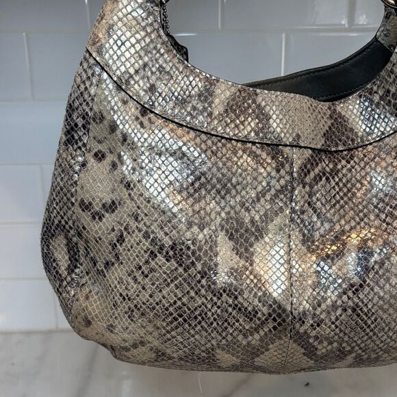 Coach Bag Purse Handbag Leather Snake Python Madison Maggie Hobo Shoulder Bag - Picture 7 of 16